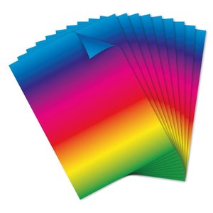 Kangaro Regenboogpapier 200 grams 10 vel 22 x 32 cm tweezijdig bedrukt