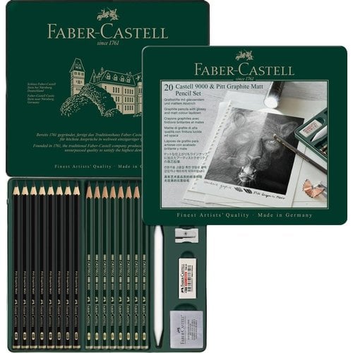 Faber Castell Faber Castell Grafietpotlood Pitt Mat en 9000 Tekenset