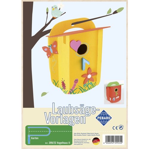 Pebaro Pebaro houten figuurzaag bouwpakket vogelhuisje  399-2S