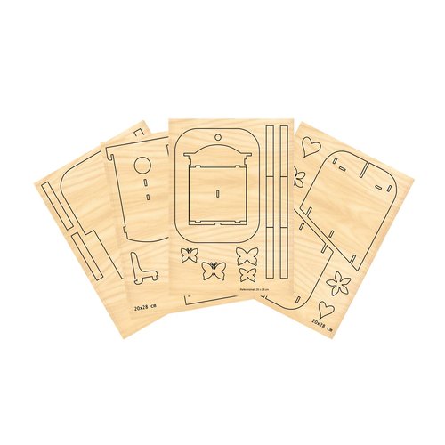 Pebaro Pebaro houten figuurzaag bouwpakket vogelhuisje 399-2S Pebaro Pebaro houten figuurzaag bouwpakket vogelhuisje 399-2S