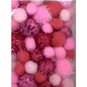 Hobby & Crafting Fun Pompom Set Roze Meisje 50 stuks