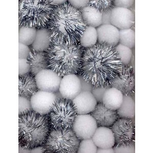 Hobby & Crafting Fun Pompon Set Wit 50 stuks
