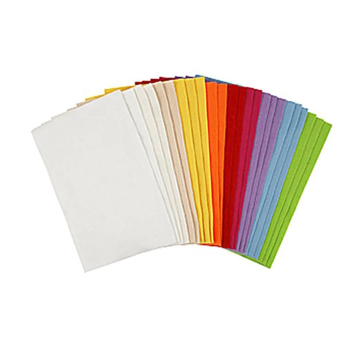 Creotime Hobbyvilt 24 lapjes met 10 kleuren 20 x 30 cm