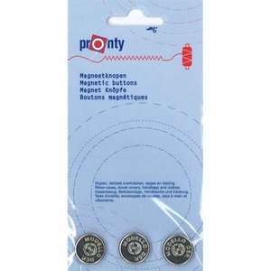 Pronty Pronty Magneetknopen zilver
