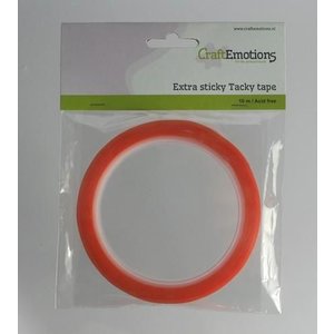 CraftEmotions Extra sticky tape 10 Meter Rood