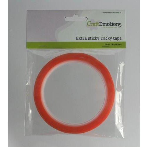 CraftEmotions Extra sticky tape 10 Meter Rood