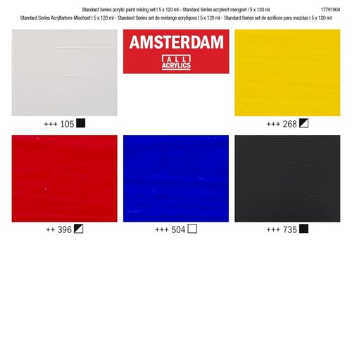 Amsterdam Amsterdam Standard Series acrylverf mengset 5 x 120 ml