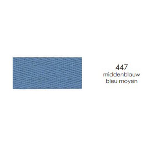 Keperband 40 mm middenblauw nr 447 per meter