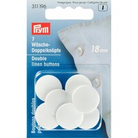 Prym Slopen Knopen 18 mm Wit 7 stuks