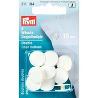 Prym Slopen Knopen 15 mm Wit 9 stuks