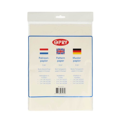 Opry Opry Patroonpapier 1 x 3 meter transparant