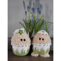 Haakpakket Funny Furry Eggy boy or girl pakket voor 1 ei