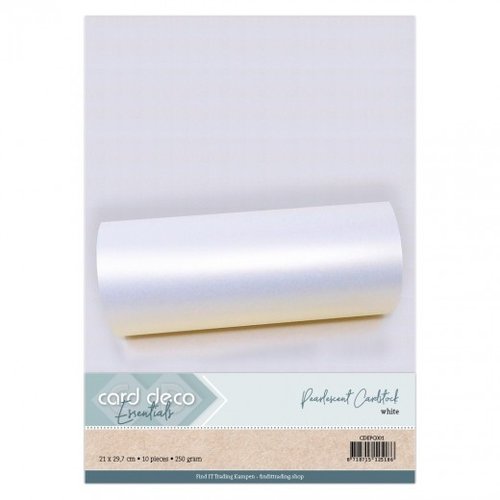 Card Deco Card Deco Essentials Pearlescent Cardstock White A4