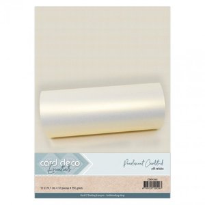 Card Deco Card Deco Essentials Pearlescent Cardstock Off-white 250 grams 10 vel