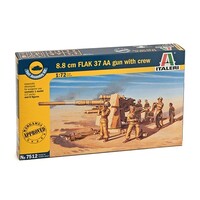 Italeri 8.8 CM FLAK 37 AA GUN with crew Snelle Montage