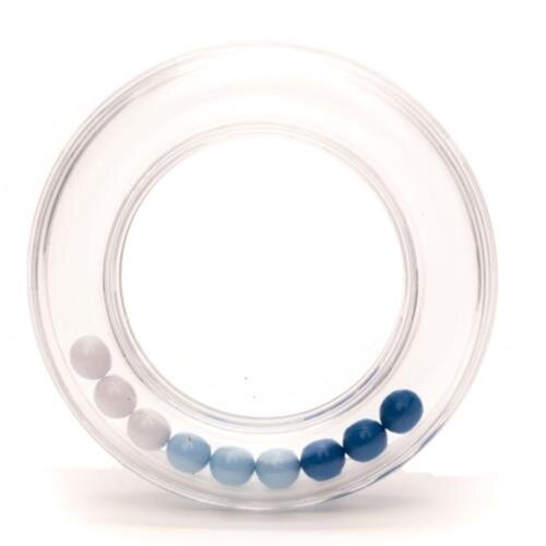 Durable Rammelaar met balletjes 63 mm blauw