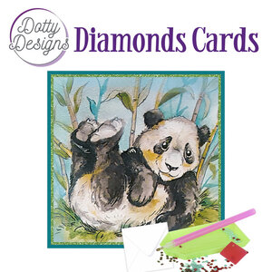 Dotty Designs   Diamond Painting Kaart Lazy Panda Bear