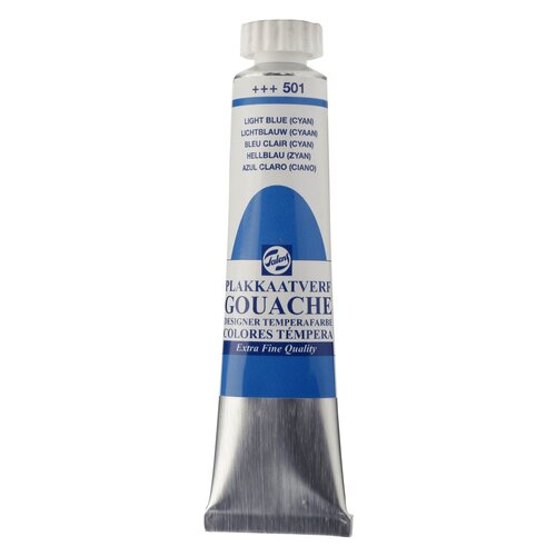 Talens  Talens Gouache Extra Fine Quality Tube 20 ml Lichtblauw (Cyaan) 501