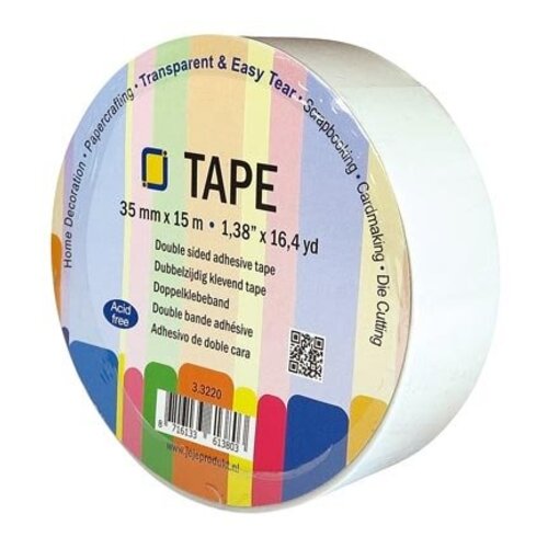 Rol Dubbelzijdige Tape Transparant Easy Tear 35 mm x 15 meter
