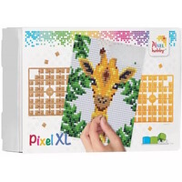 Pixelhobby XL patroon 4 basisplaten Giraf in geschenkverpakking