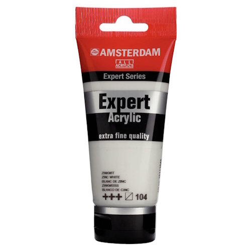 Amsterdam Amsterdam Expert Series Acrylverf Tube 75 ml Zinkwit 104