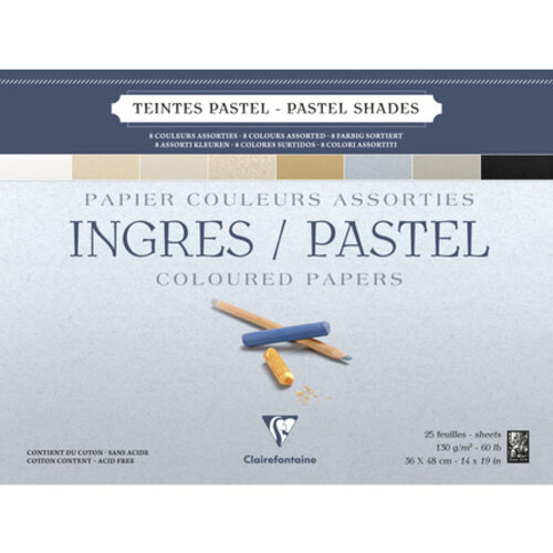 Clairefontaine Clairefontaine Ingres Pastelblok 130 gram 25 vel