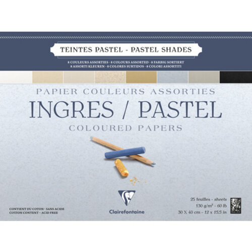 Clairefontaine Clairefontaine Ingres Pastelblok 130 gram 25 vel