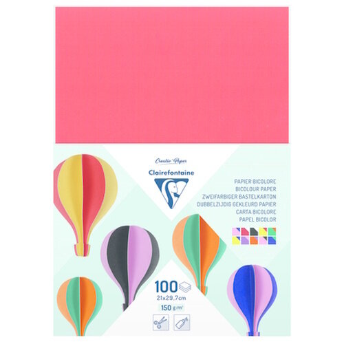 Clairefontaine Clairefontaine Knutselpapier A4 tweezijdig gekleurd 150 gram 100 vel