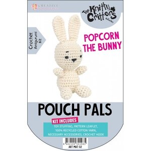 The Knitty Critters Haakpakket Knitty Critters Pouch Pals Popcorn The Bunny