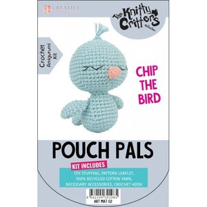 The Knitty Critters Haakpakket Knitty Critters Pouch Pals Chip The Bird