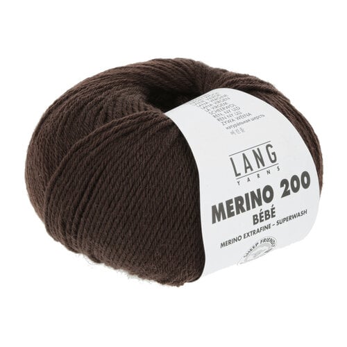 Lang Yarns Lang Yarns Merino 200 bebe nr 368 Donker Bruin