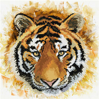 Voorbedrukt borduurpakket Tiger charge nw-nc450-041