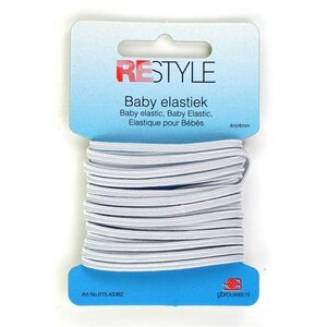 Restyle Baby elastiek wit 4 mm x 4 meter