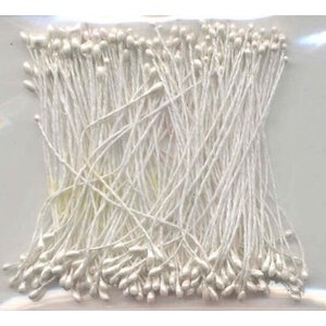 Hobby & Crafting Fun Meeldraadjes parel ivoor 1 mm  144 stuks