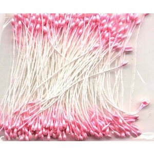 Hobby & Crafting Fun Meeldraadjes parel roze 1 mm  144 stuks