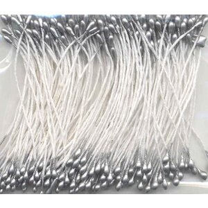 Hobby & Crafting Fun Meeldraadjes parel zilver 1 mm 144 stuks