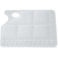 Groot Kunststof schilderspalet rechthoek 34 x 23.5 cm