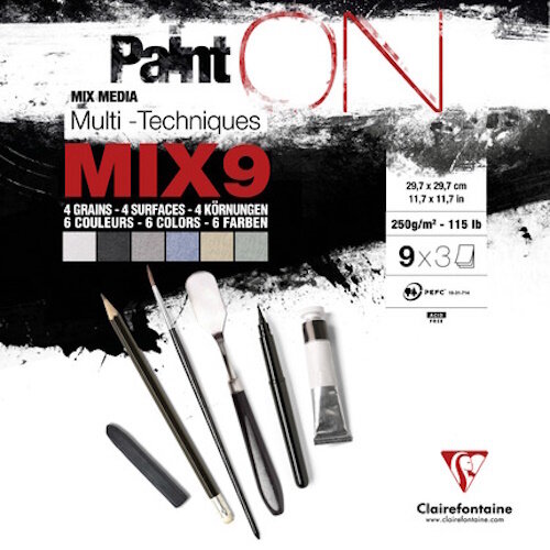 Clairefontaine Mixed Media Blok PaintON 27F 250 grams Mix Kleuren