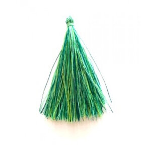 Hobby & Crafting Fun Draad Kwastje Tassel 65 mm Groen Mix