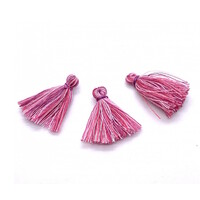 Draad Kwastje Tassel 30 mm 3 stuks Roze Mix