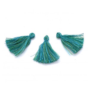 Hobby & Crafting Fun Draad Kwastje Tassel 30 mm 3 stuks Groen Mix