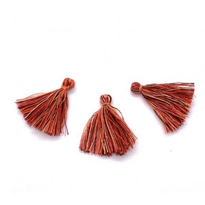 Hobby & Crafting Fun Draad Kwastje Tassel 30 mm 3 stuks Rood Mix
