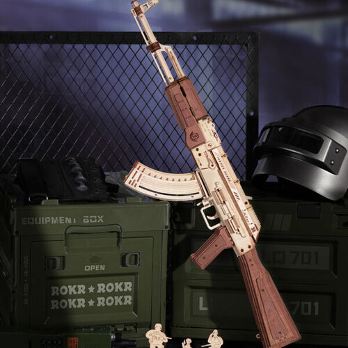 Rokr Rokr 3D Houten Puzzel AK-47 Assault Rifle Robotime