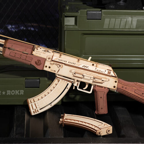 Rokr Rokr 3D Houten Puzzel AK-47 Assault Rifle Robotime