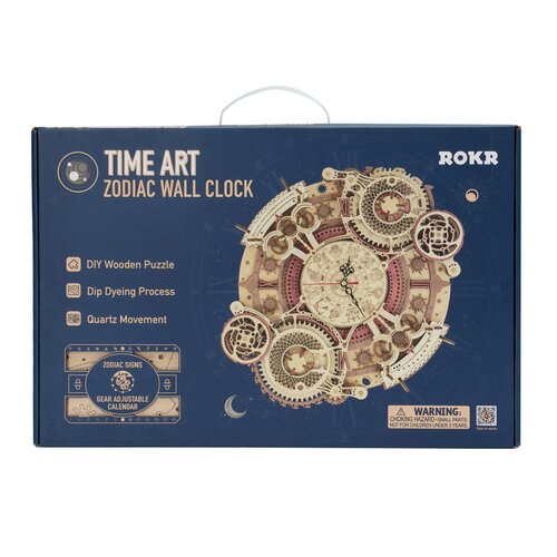 Rokr Rokr 3D Houten Puzzel Zodiac Wandklok Robotime