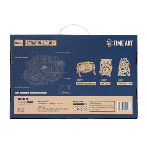 Rokr Rokr 3D Houten Puzzel Zodiac Wandklok Robotime