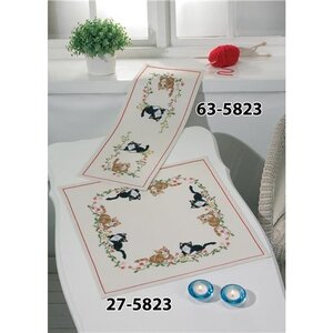 Permin Permin tafelkleed Cats and flowers 27-5823