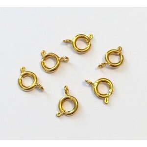 Hobby & Crafting Fun Veersluitingen goudkleur 7 mm 6  stuks