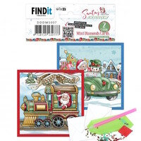 Mini Diamond Cards Set 2 stuks Santa's Journey