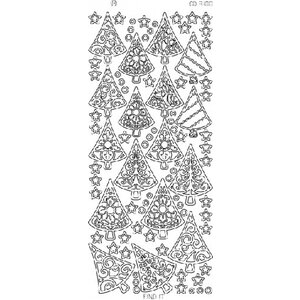 Card Deco Stickervel Kerstbomen